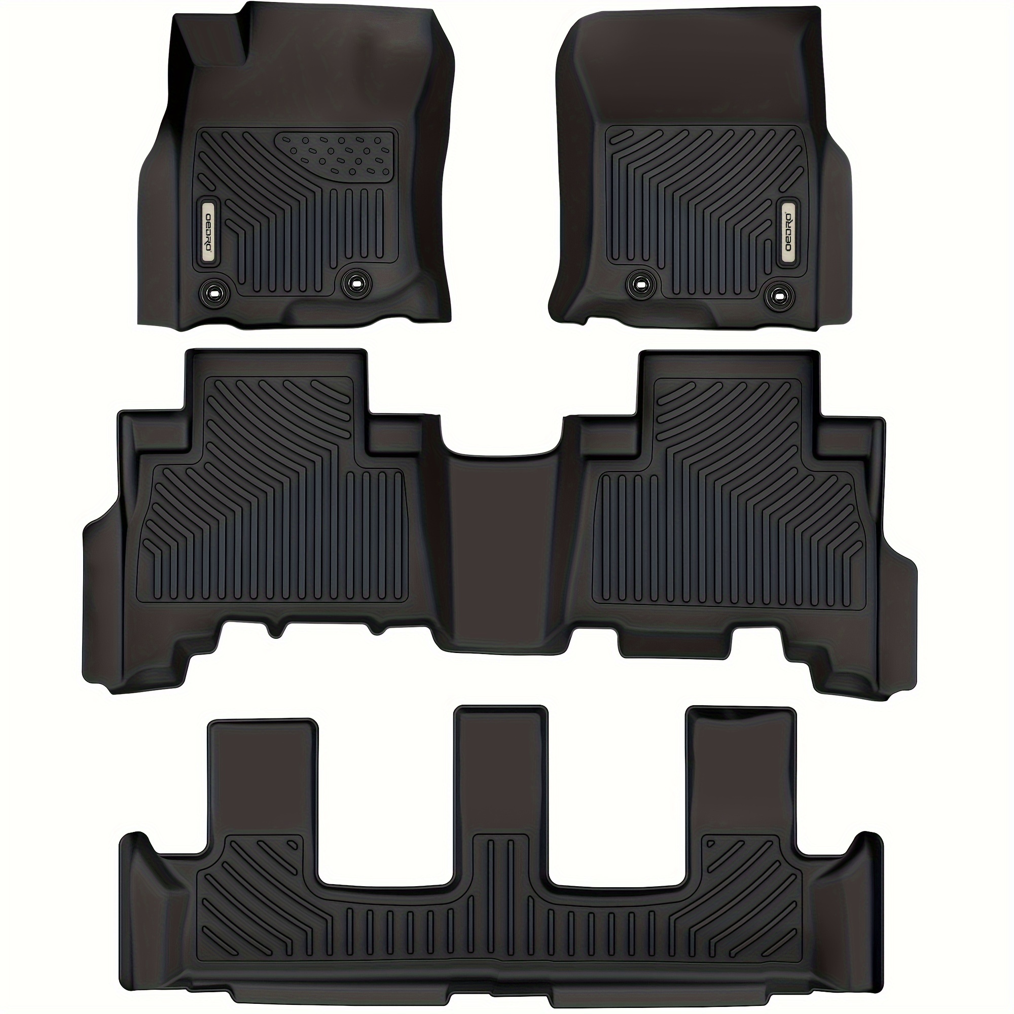 

Floor Mats For Toyota 4runner 2013- 2024 7 Seater, Custom Fit Tpe All- Weather 4runner Car Mats Includes 1st, 2nd Row & 3rd Row Floor Liners, Black