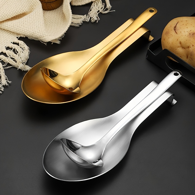 1pc thickened stainless steel buffet clip plate tray soup spoon rack tableware kitchenware rack shelf plate suitable for home kitchen and restaurant