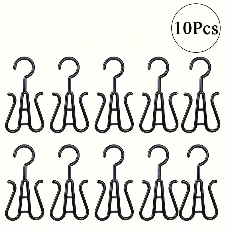 

10 Pcs Traditional Plastic Wall Mount Utility Hooks With Polished Finish - Easy Install Wig Hanger And Display Rack For Hats, Shoes, And More