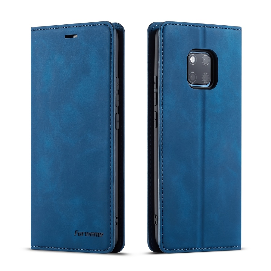 Bravoday Custodia Flip Per Huawei P40 – Portafoglio In Pelle PU Con Slot Carte, Chiusura Magnetica E Supporto Per Video, Colore Blu - 2