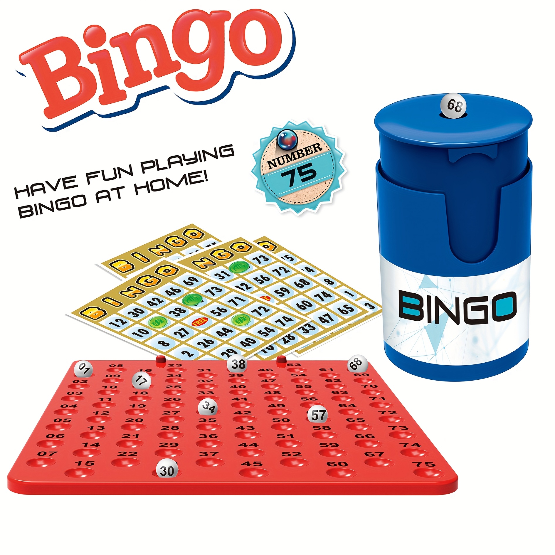 Bingo Spel Set Handmatig Geluksklaver BINGO Feestspel - Interactief Familieplezier voor Vrienden, Klassiek Casual Interactief Tafelspel, Papieren & Plastic Accessoires, Interactief Feestspel | Levendig Feestaccessoire | Papieren Klaverontwerp voor Halloween, Kerstfeest & Feestbenodigdheden