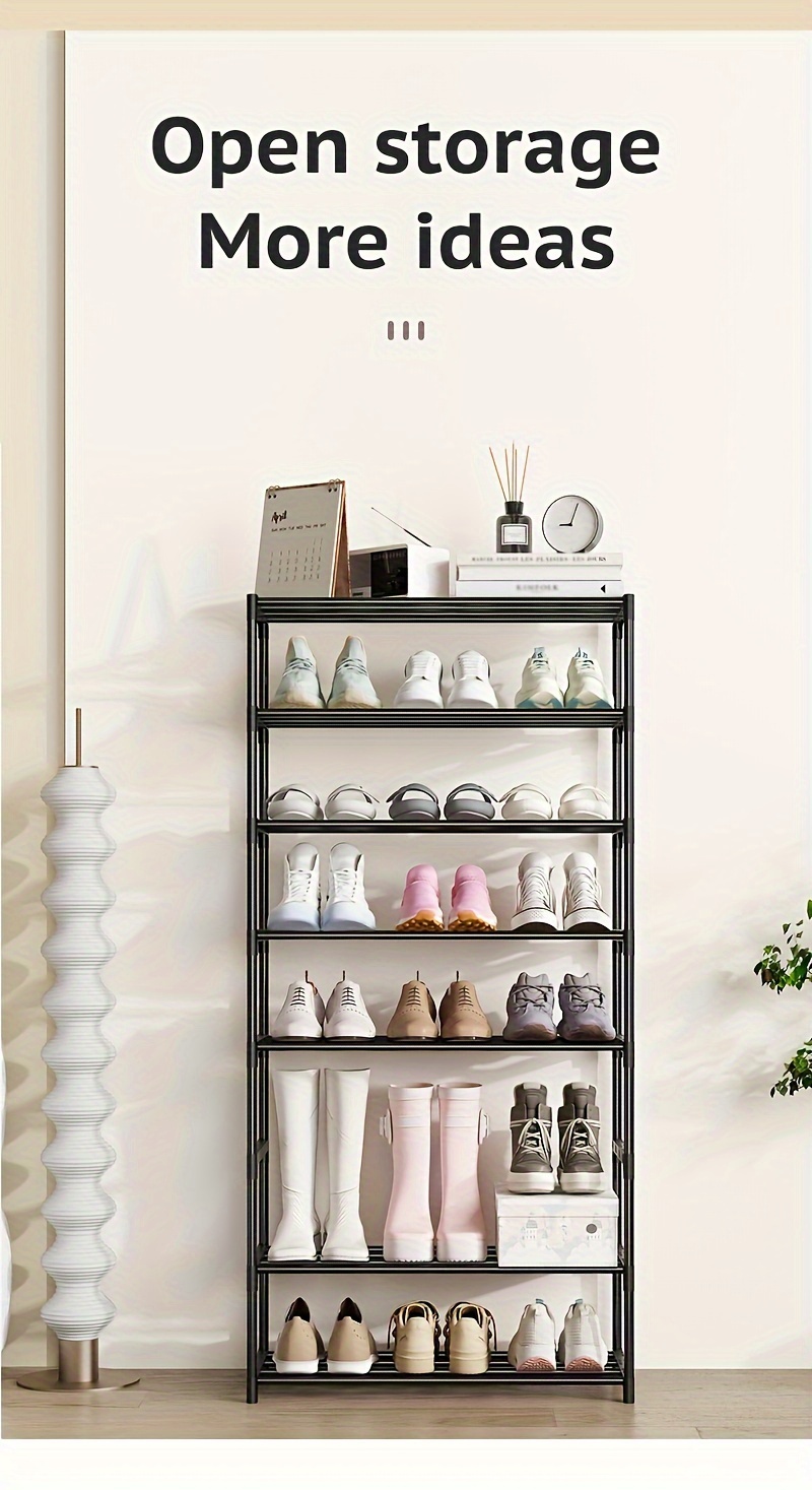 space saving 3 4 tier shoe rack   multi functional storage for closets living rooms garages details 3