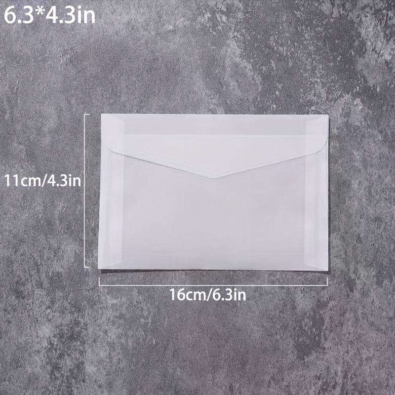 Image of 30pcselegant Self-sealing Transparent Envelope For Greeting Cards - Versatile Transparent Envelope For Weddings, Birthdays, Christmas, Thanksgiving And Valentine's Day, In A Of Sizes