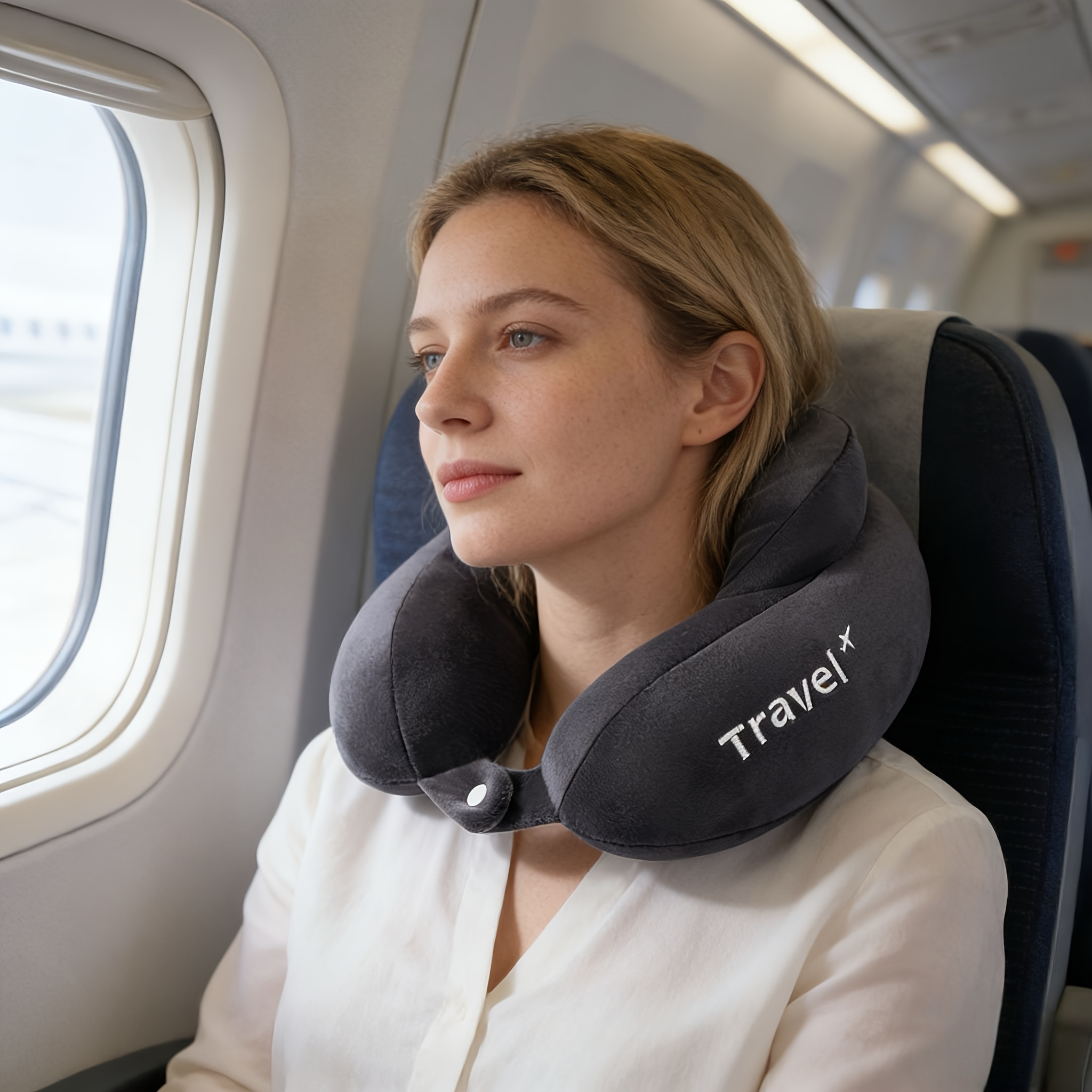 TEMU 1pc/2pcs Travel U-shaped Neck Pillow, Multiple Colors , Fifth Generation Airplane U-shaped Pillow, Nap Headrest For Office, Airplane, Rail,