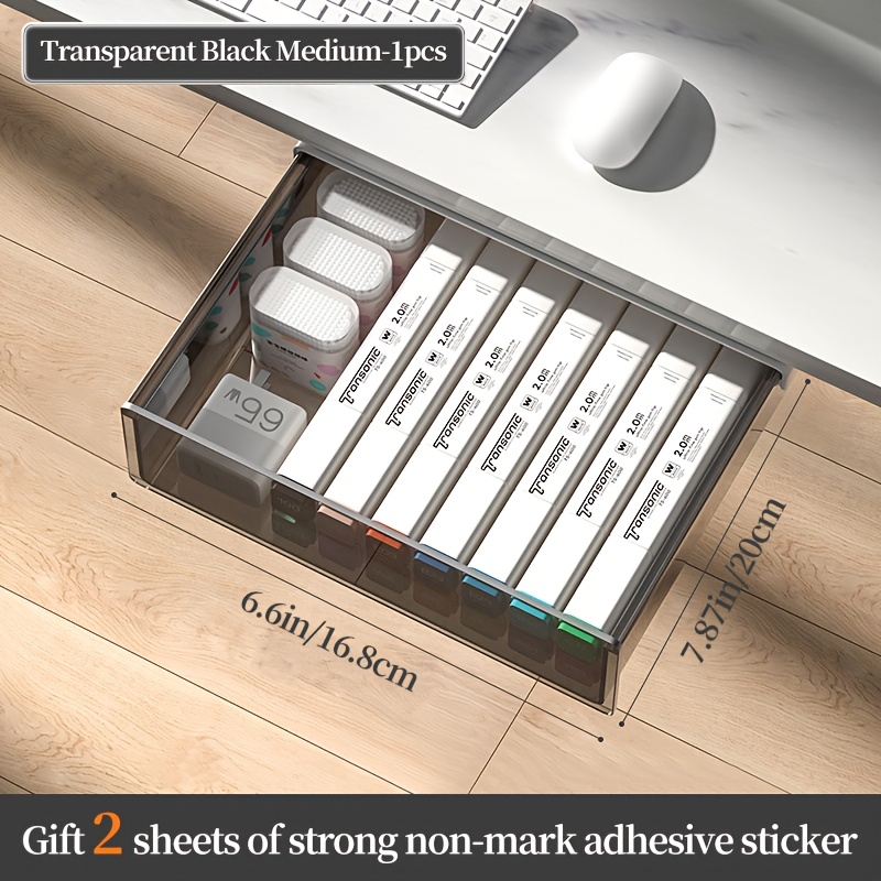 Desk Drawer Organizer - Lightweight Pet Storage Box, Suitable For Office And Student Desks, Wall-mounted Design.
