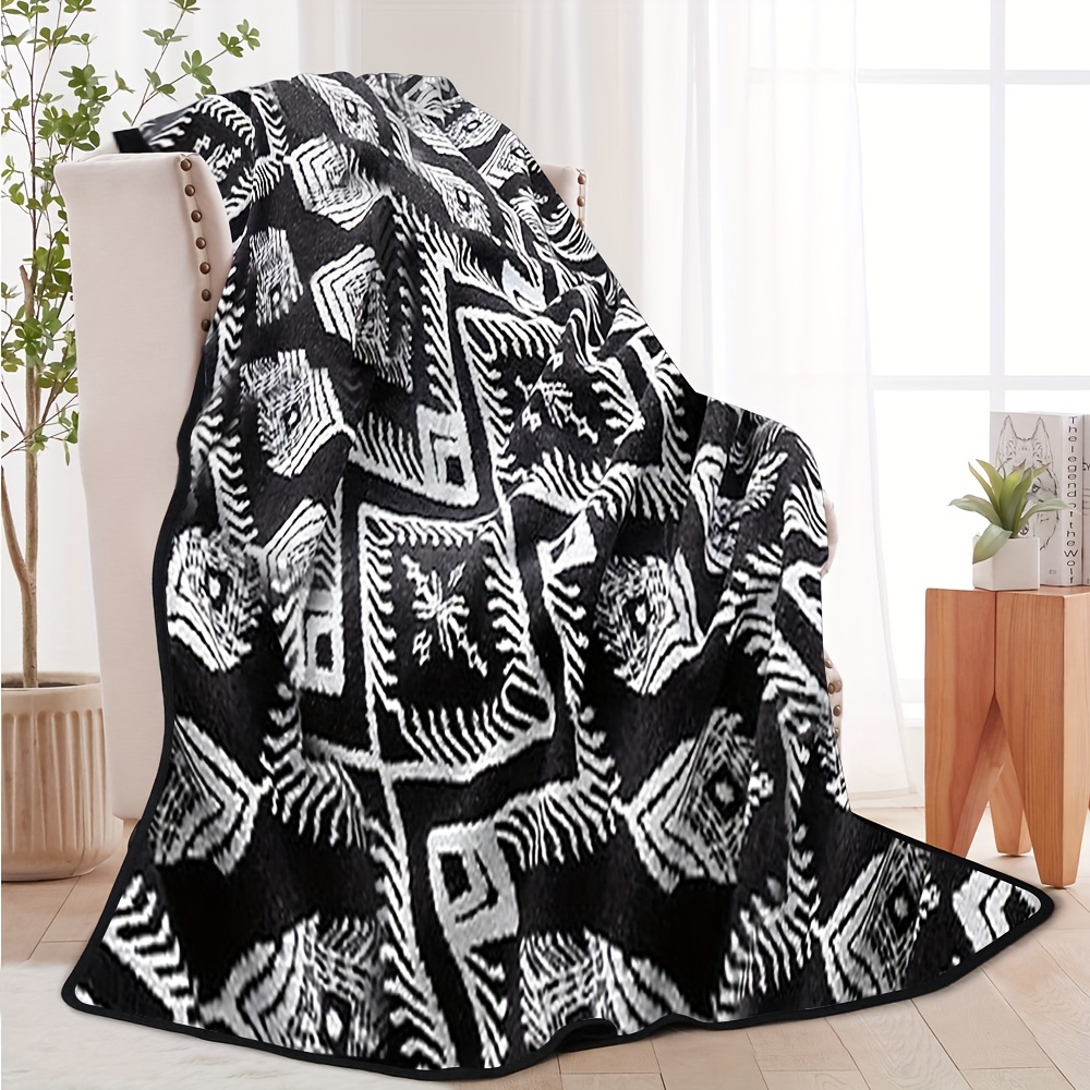 

Wool Blanket - 87" X 63" Large Bed Throw Soft Merino