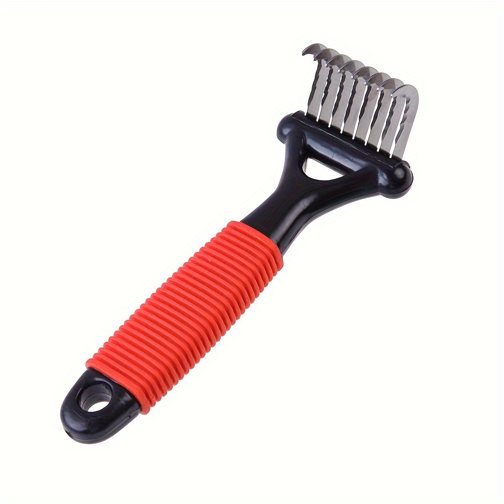 Image of 1pc Pet Grooming Brush, Double-sided Pet Hair Rake For Shedding Dematting, Cleaning & Dematting Dog Comb