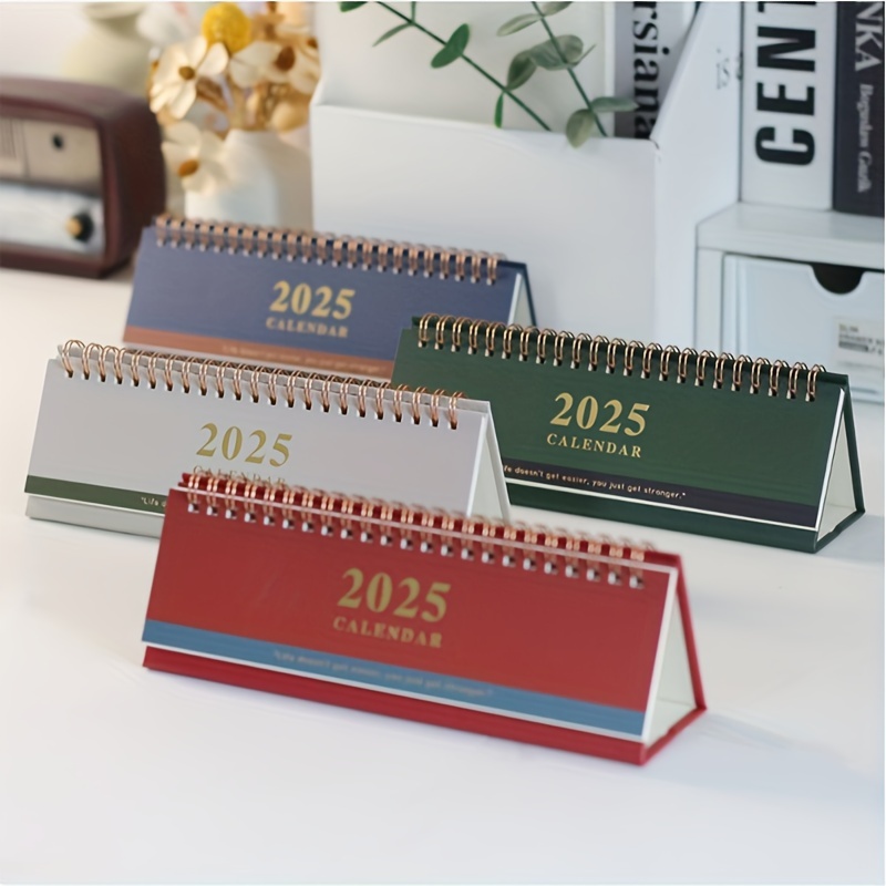 

2025 Elegant Desk Calendar With Accents - , Multiple Colors For Home, Office, And School Use