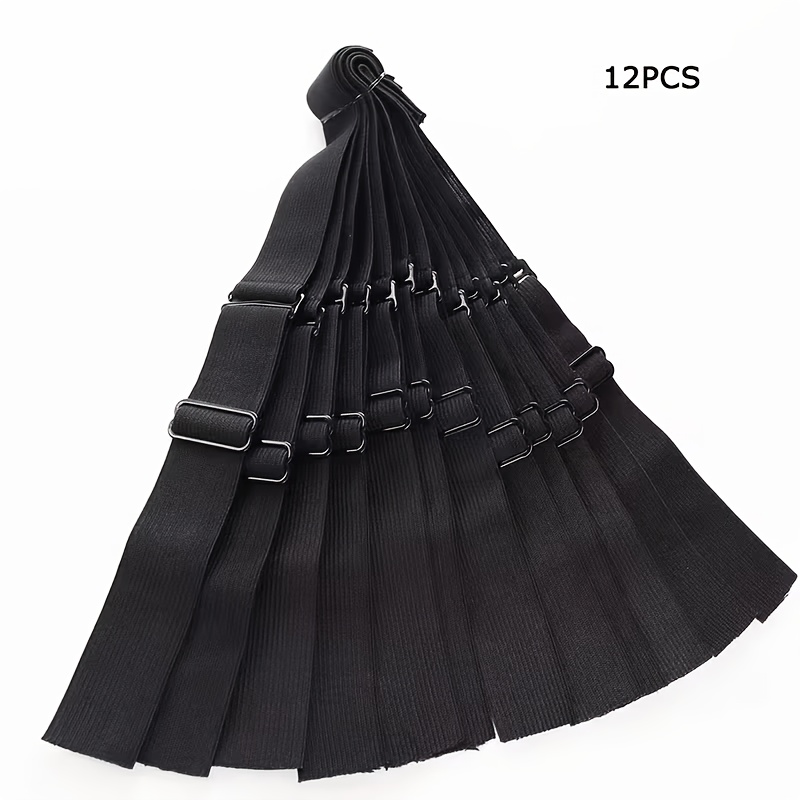 TEMU Black Adjustable Elastic Band Used For Wigs, Adjustable Wig Bands, Wig-making Tools, As Well As Elastic Straps For Wig Caps, Wig Edge Fixing