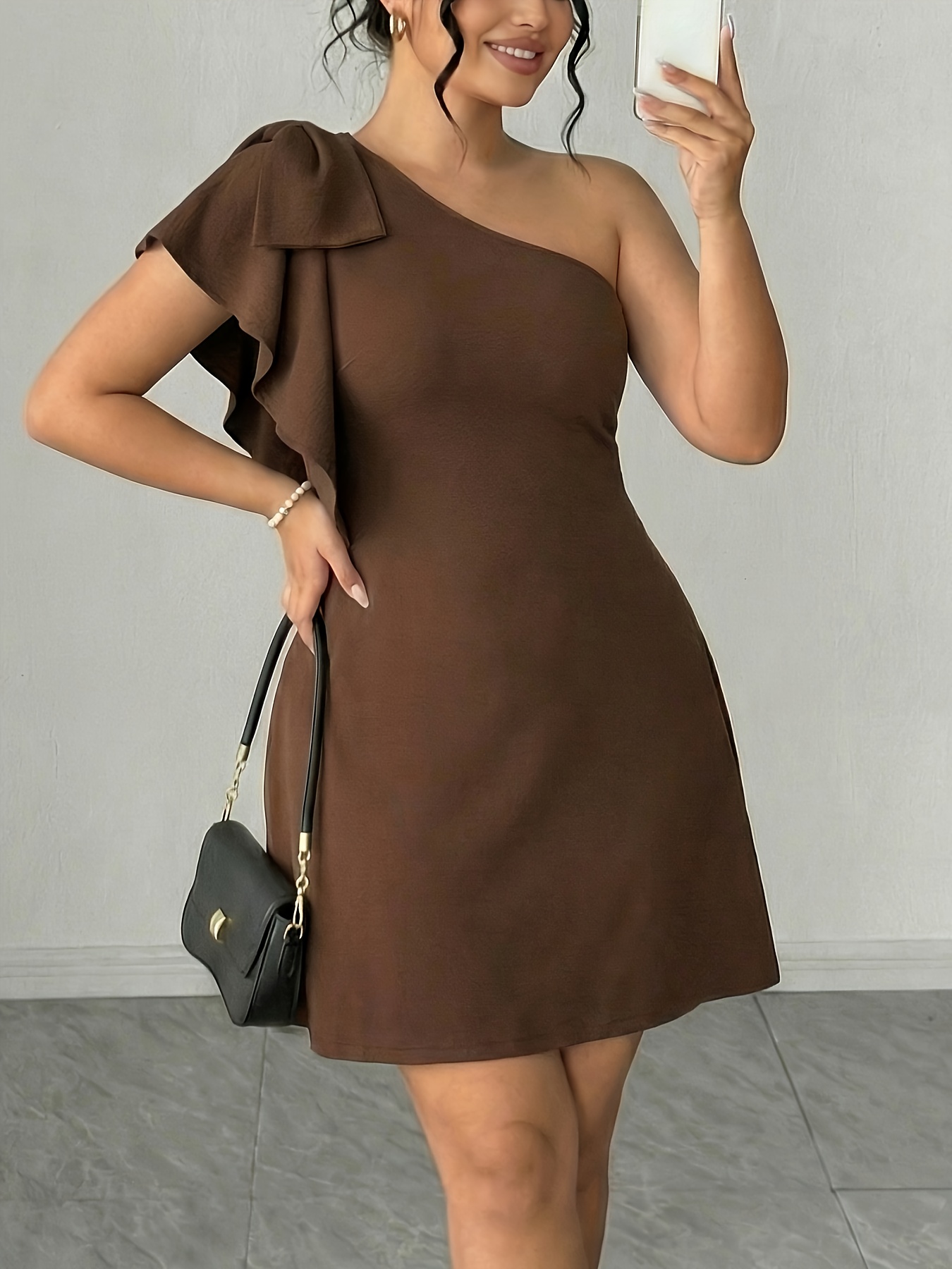 dark brown dress sold on Temu United States