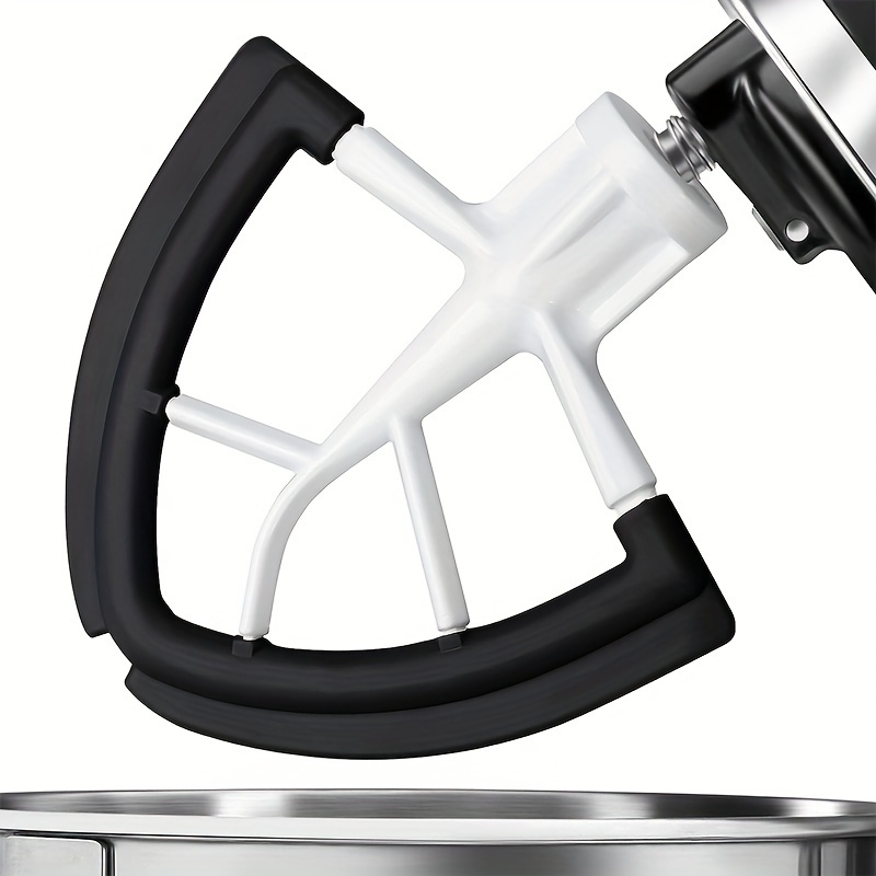 TEMU Tilt-head Beater For Kitchenaid 4.5-5 Quart Bowl Stand Mixer Attachment Flat Beater Accessory With Silicone Edges Scraper