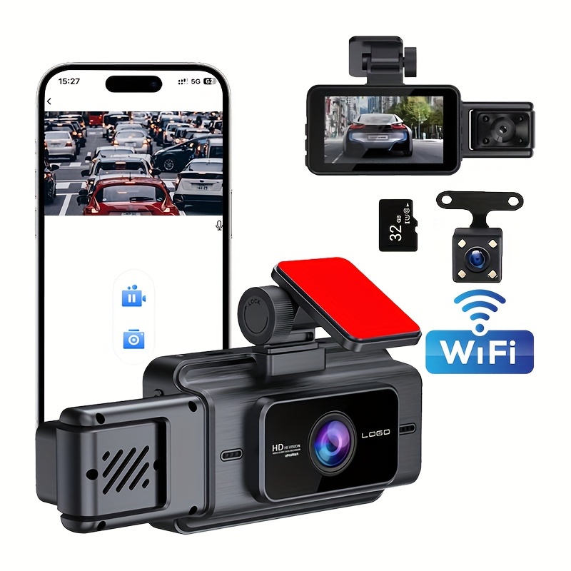 12 pouces Ips plein écran tactile Wifi Wdr caméra de voiture