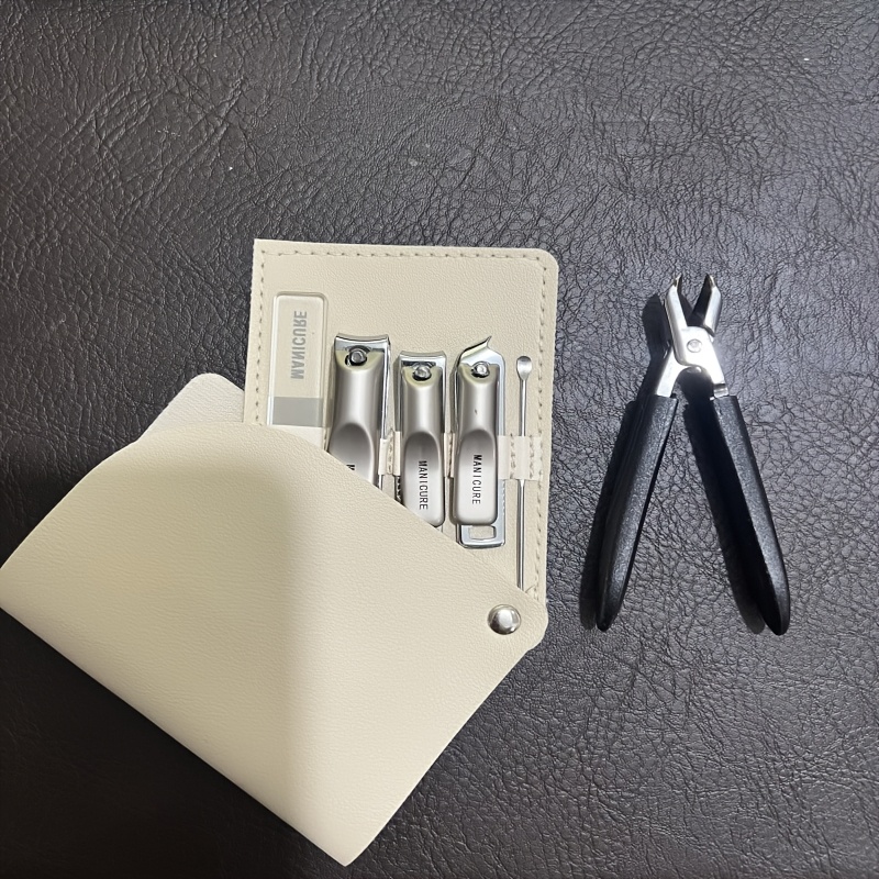 TEMU Kit de manucure portable , coupe-ongles anti-éclaboussures et outils pour mortes, ensemble de manucure complet, utilisation de voyage et