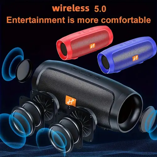 portable wireless speakers with surging sound effect multiple colors rechargeable lithium battery usb charging stereo bass boost ideal for smartphones tablets outdoor entertainment vibrant durable build outdoor sound system