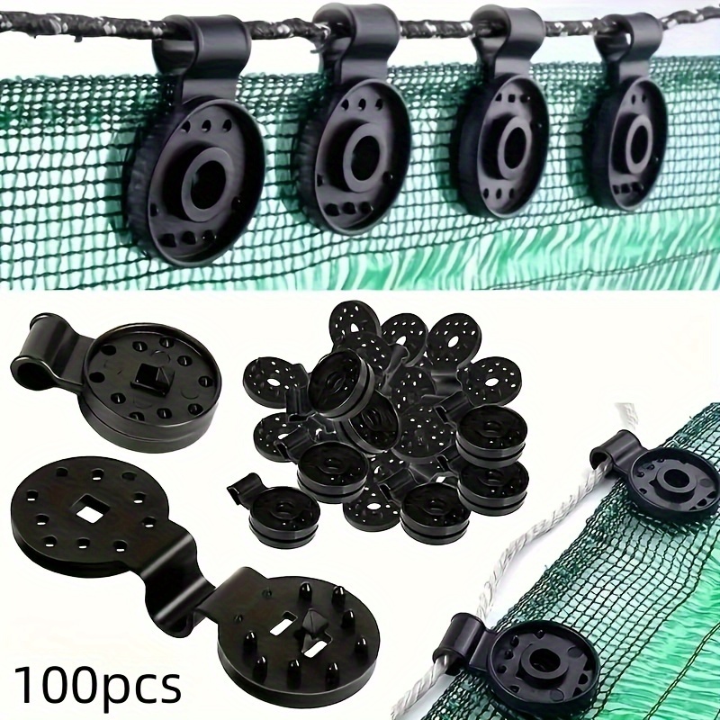 

100pcs Heavy-duty Shade Net Clips - , Insect-proof Lock Buckles For Greenhouses, Gardens, Farms & Camping Tents, Universal, Suitable