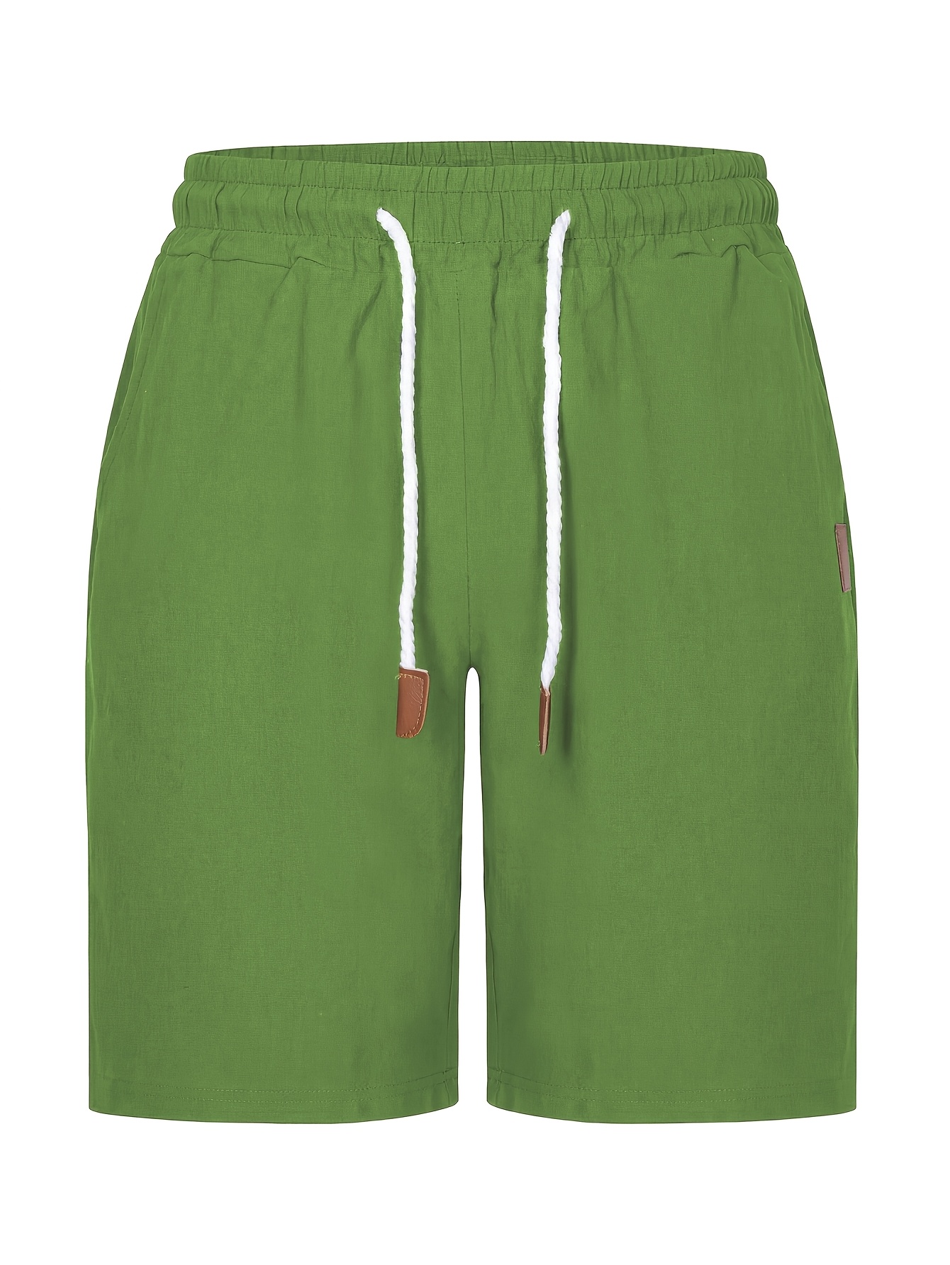 herren leinen shorts, sommer shorts mit kordelzug  , elastischer bund, uni-farben, bequem atmungsaktiv, casual   urlaub mode klassischer stil