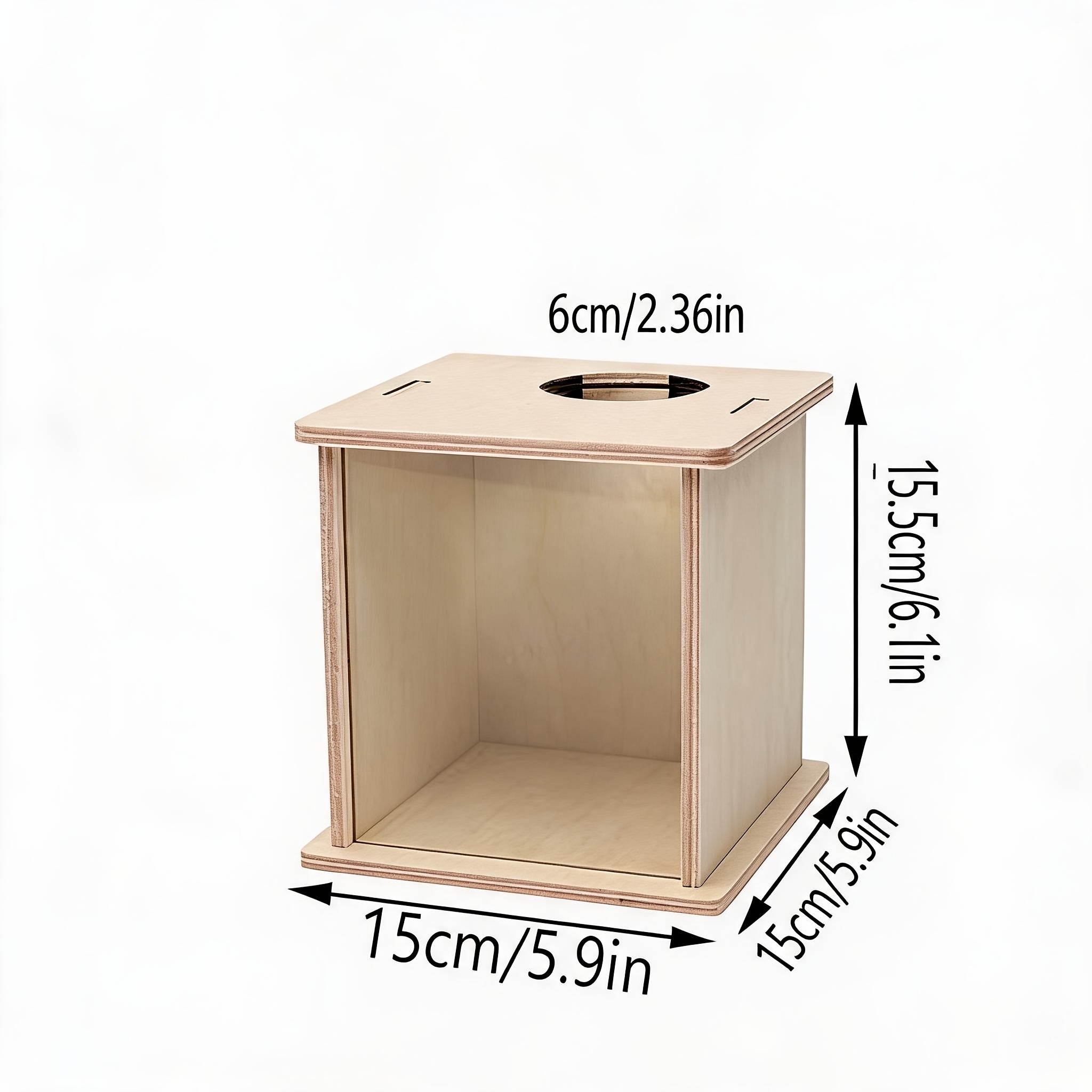 TEMU 1pc Wooden Transparent Hamster Digging House, Exploration Tool Small Pet Scene Interactive Toy