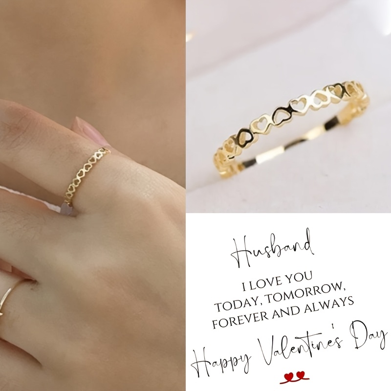 Golden Plated Heart Ring for Her