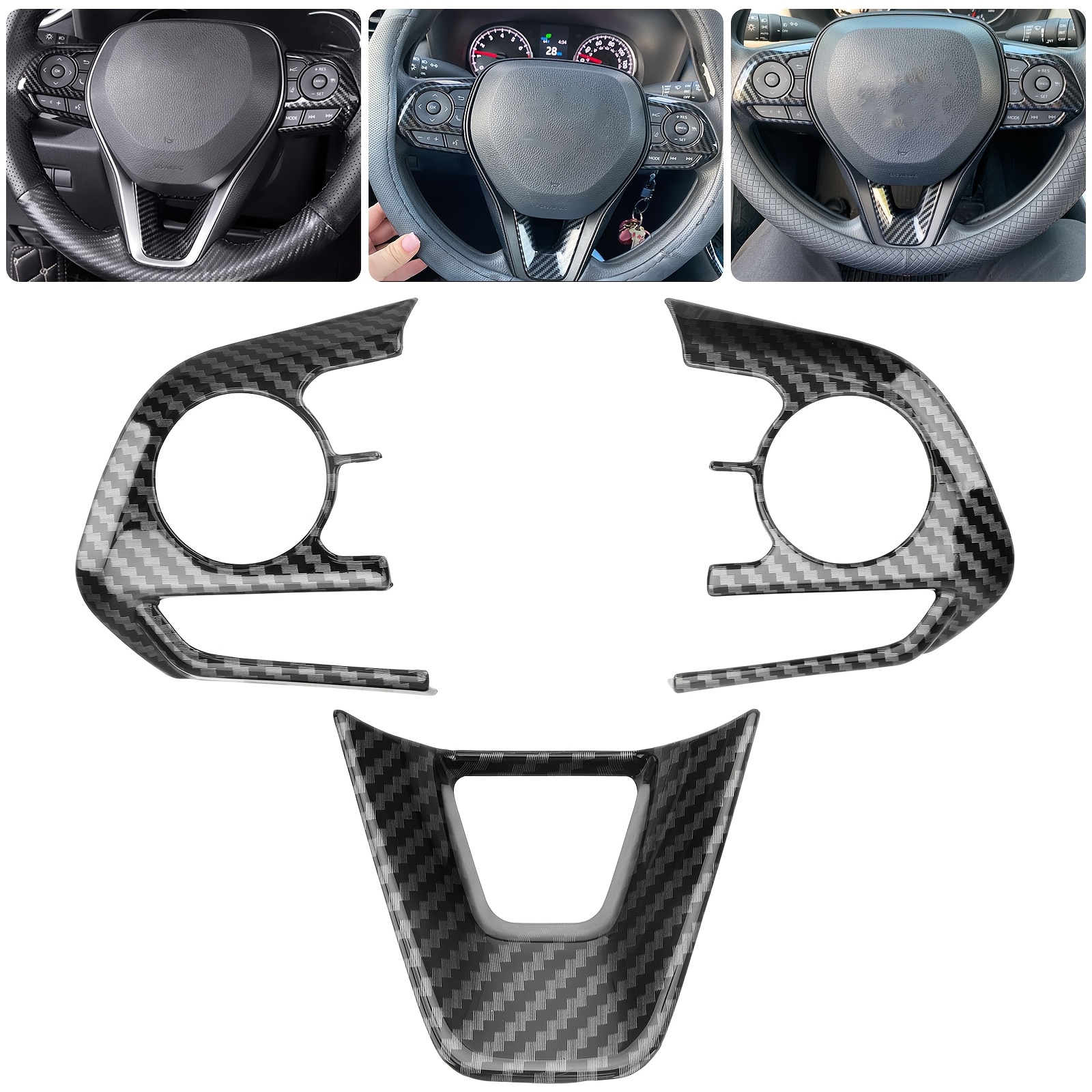 TEMU Steering Wheel Button Trim Cover For Rav4 Corolla Styling Interior Decoration Accessories Universal Driving Position TEMU Steering Wheel Button Trim Cover For Rav4 Corolla Styling Interior Decoration Accessories Universal Driving Position