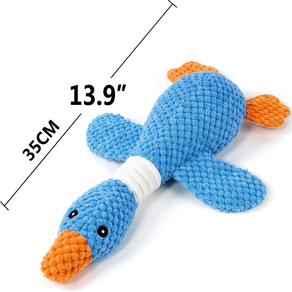 TEMU Tough Dog Toys, Stuffed Chew Large Dog Toys To Keep Them Busy, Interactive Squeaky Tug Of War Doggie Toy, Crinkle , Gray Shark Duck