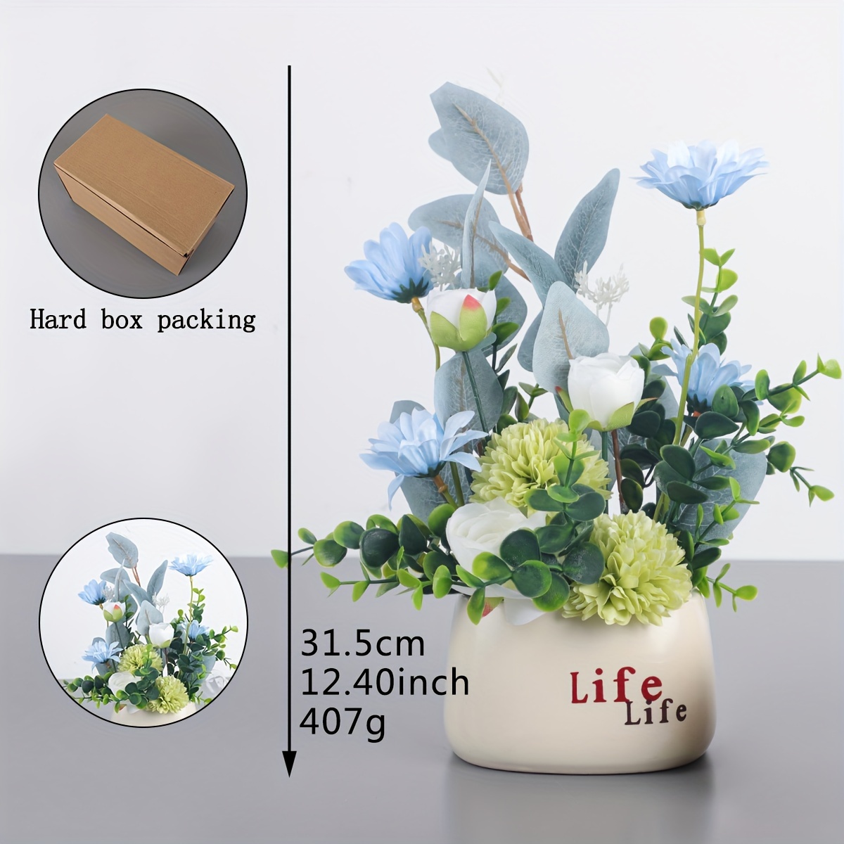 ZHDOKA Artificial Peony Red Roses Flowers Swag, 25.6Inch Faux Flower Arch Garland Simulation Door Lintel, Fake Green Leaves And Silk Flowers Wreath For Home Garden Wedding Arch Front Door Wall Decor