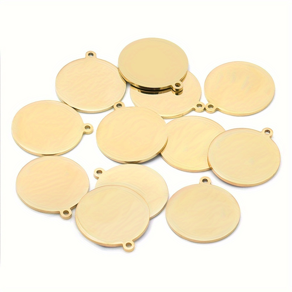 10pcs/pack Stainless Steel With Tag, For Pet Tags And Jewelry Making