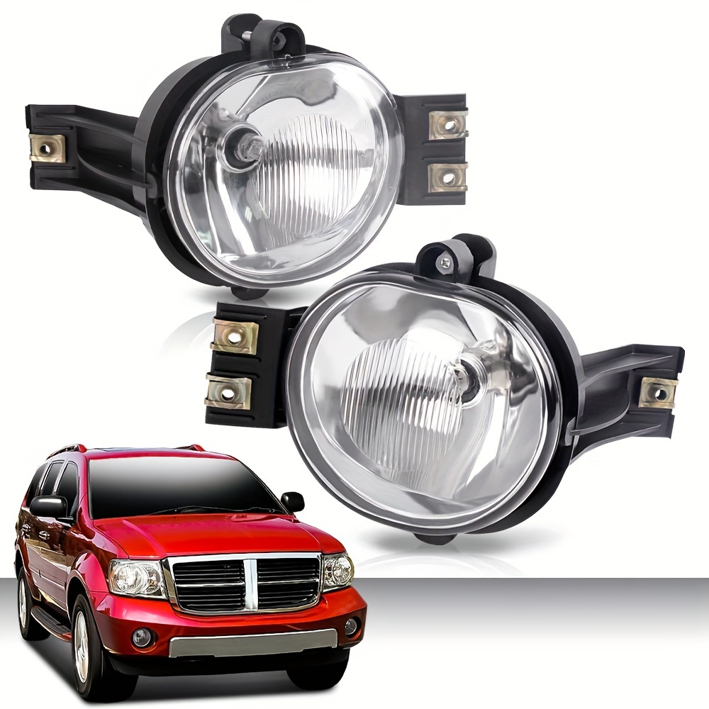 TEMU Front Bumper Fog Lights For 1500 2002-2008/2003-2009 For 3500/2004-2006 Durango Pair+bulb Driver And Passenger Side Driving Lamps Clear Lens