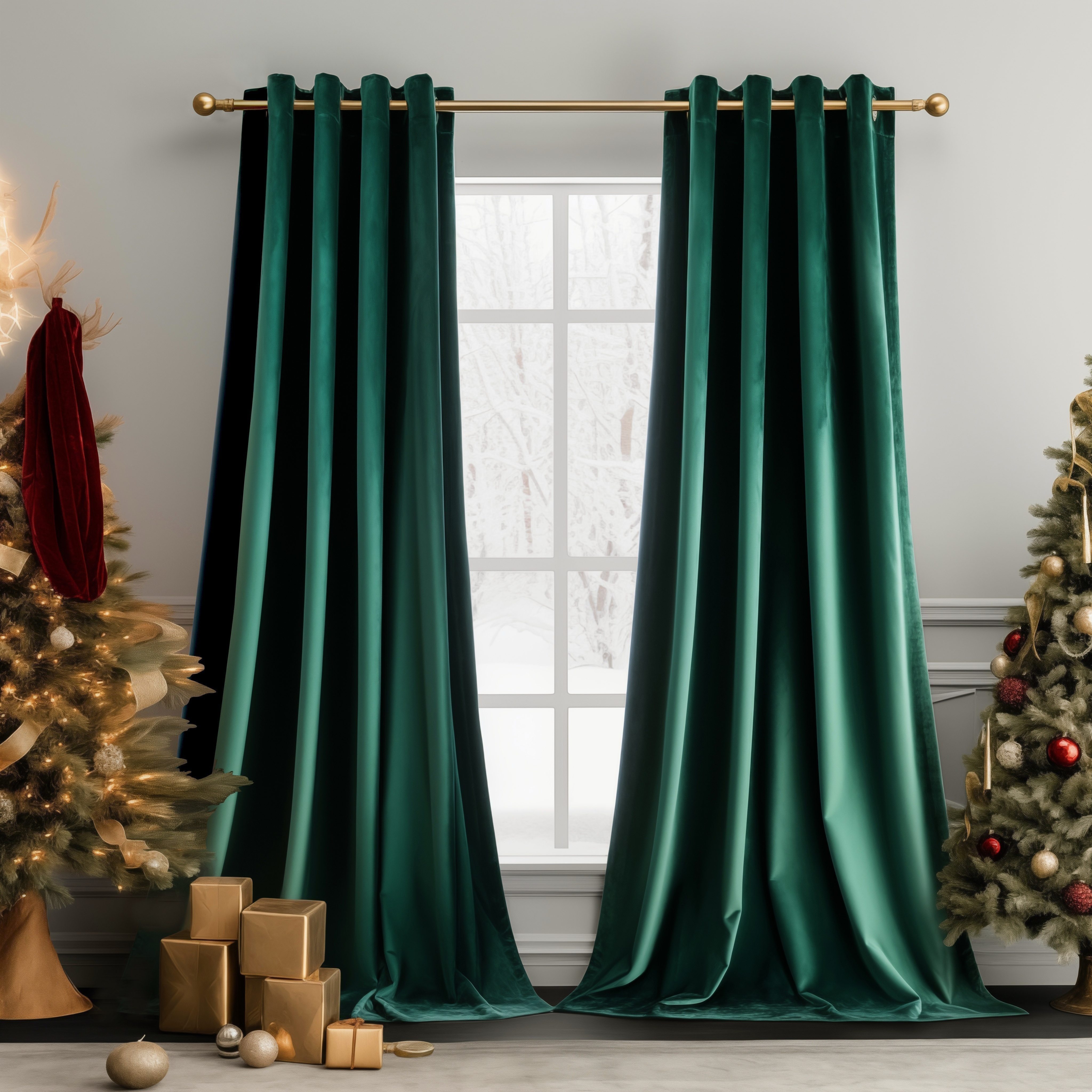 2pcs/set High-end Velvet Ringed Curtains, Light Filtering Noise Reduction, Home Decor, Suitable For Bedroom Living Room Study