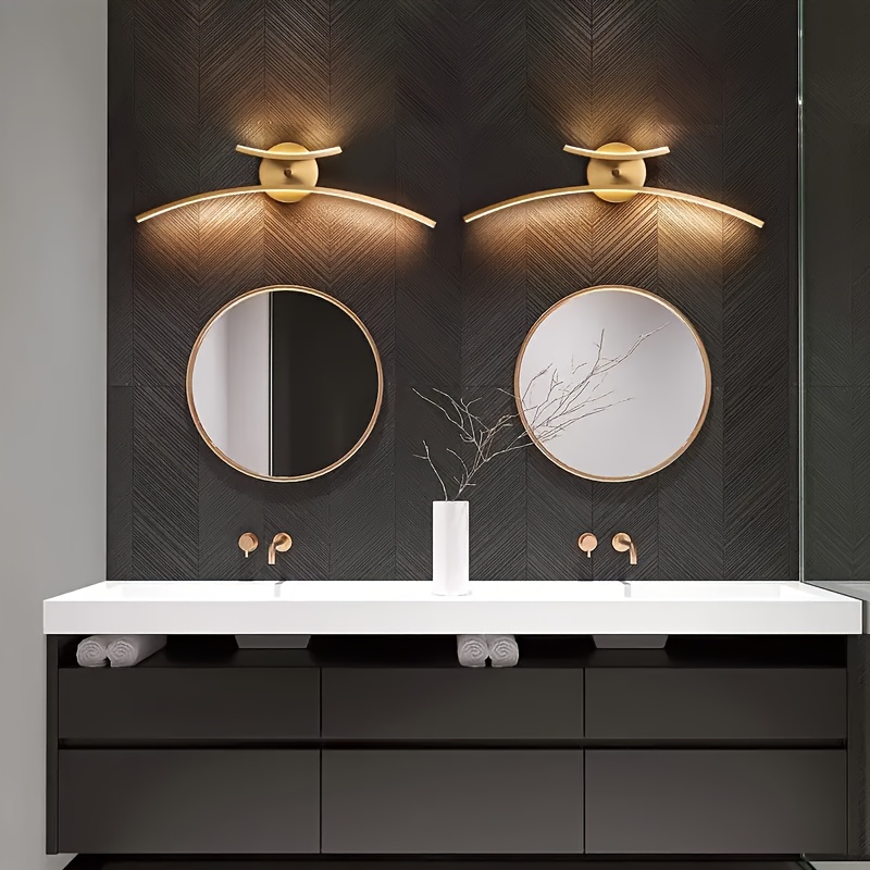 LED Minimalist Decorative Lighting, 4000K Color Temperature, Indoor Wall Lamp, Bedroom Metal Art Lighting, Used for Living Room Dressing Room Bathroom Mirror Front Lamp