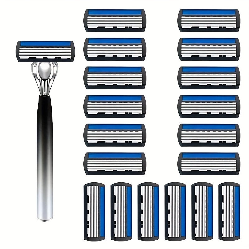TEMU Premium Men's Shaving Razor, Ergonomic Non-slip Grip, Precision Stainless Steel Blade For Effortless And Comfortable Shaving, Shaving Set Ideal