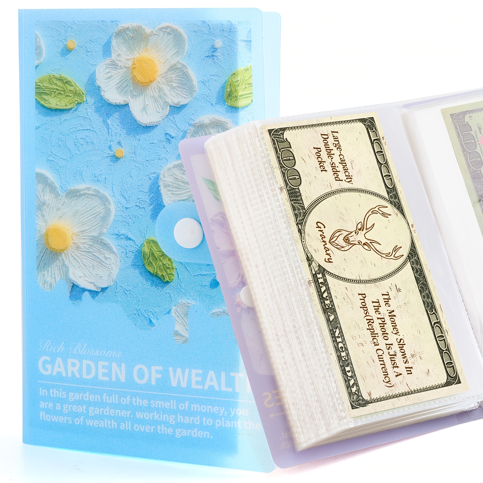 Money Saving Challenge Book - A6 Budget Notebook For Cash Stamps Cards, Large Capacity Financial Organizer Account Books For Women, Offices Daily Saving And
