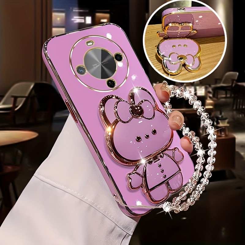 

Diamond Strap Mirror Rabbit Holder Case For Huawei X8 4g /x8a / Lite/magic 6 Lite Cover