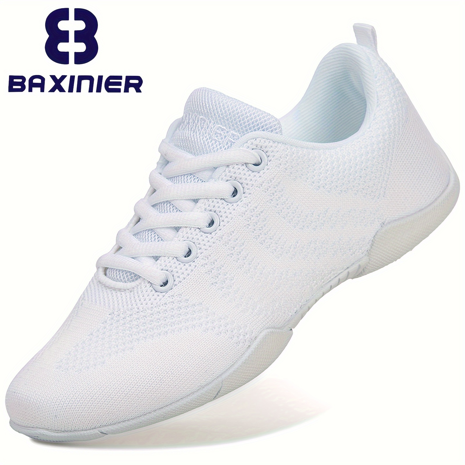 

Baxinier Solid Color Cheerleading Shoes For Girls, Lightweight Non-slip Sneakers For Dance Training Competition