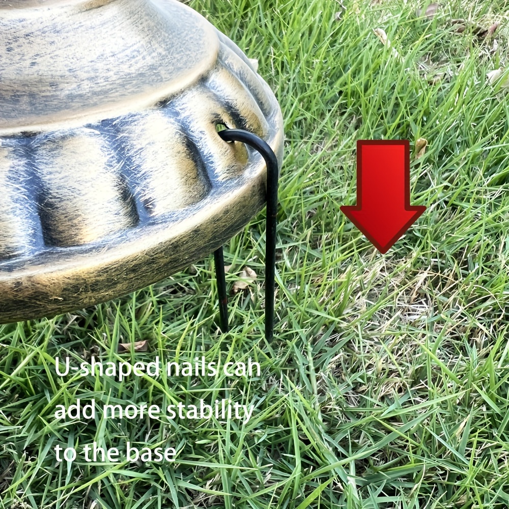 Vintage Style Decorative Bird Bath with Pedestal Flower Planter Base - Bronze Bird Feeder Bowl for Your Yard 15 21597e99 6f30 469e 858b 15062937eece