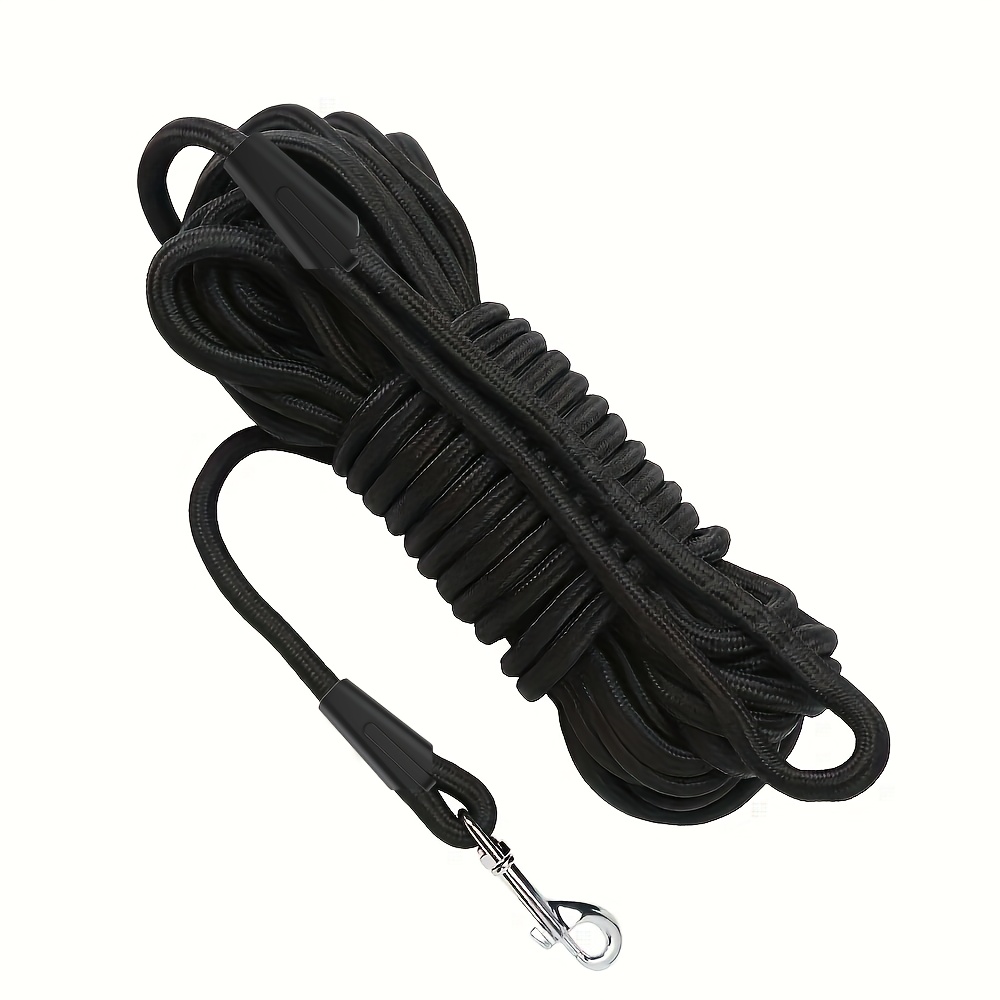 TEMU 5m/10m/15m Heavy Duty Nylon Dog Leash For Medium To Large Dogs, High-visibility Orange, , Ergonomic Handle And Metal Clasps, 0.8cm Width, Ideal