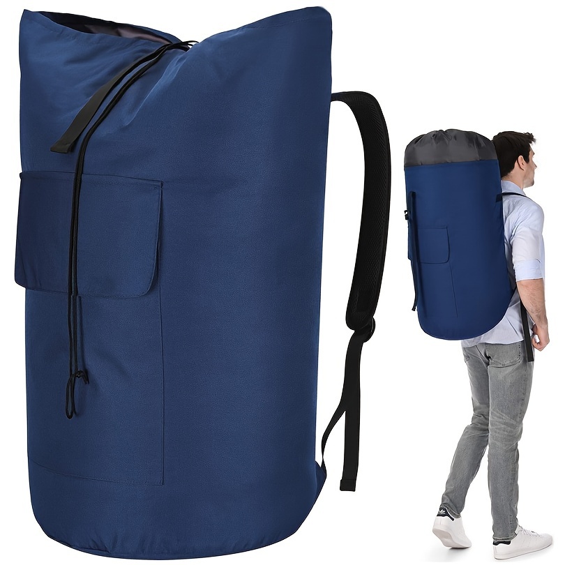 

Sac à dos pour le linge, 115L Grand sac à linge de voyage avec bretelles, Design ajustable et extensible, Sac à linge pour laverie, université, voyage, appartement