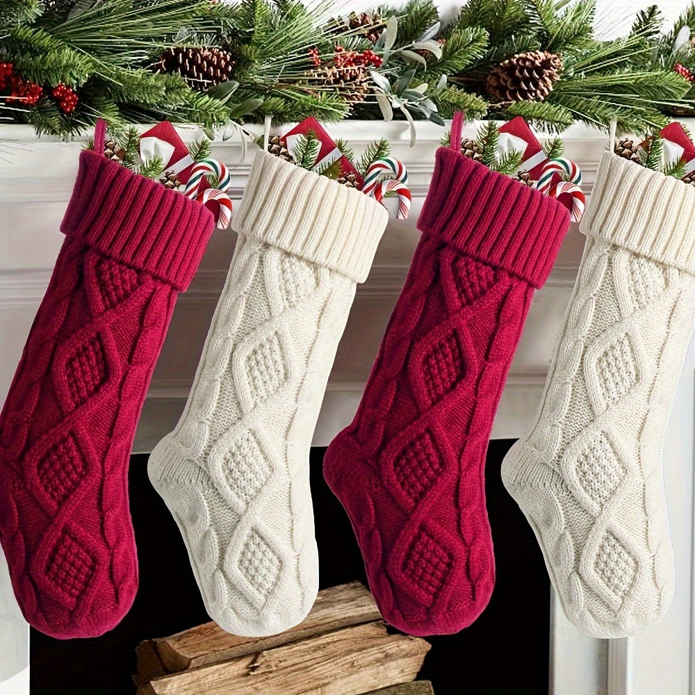 

4pcs Christmas Stockings, 18" & For Parties