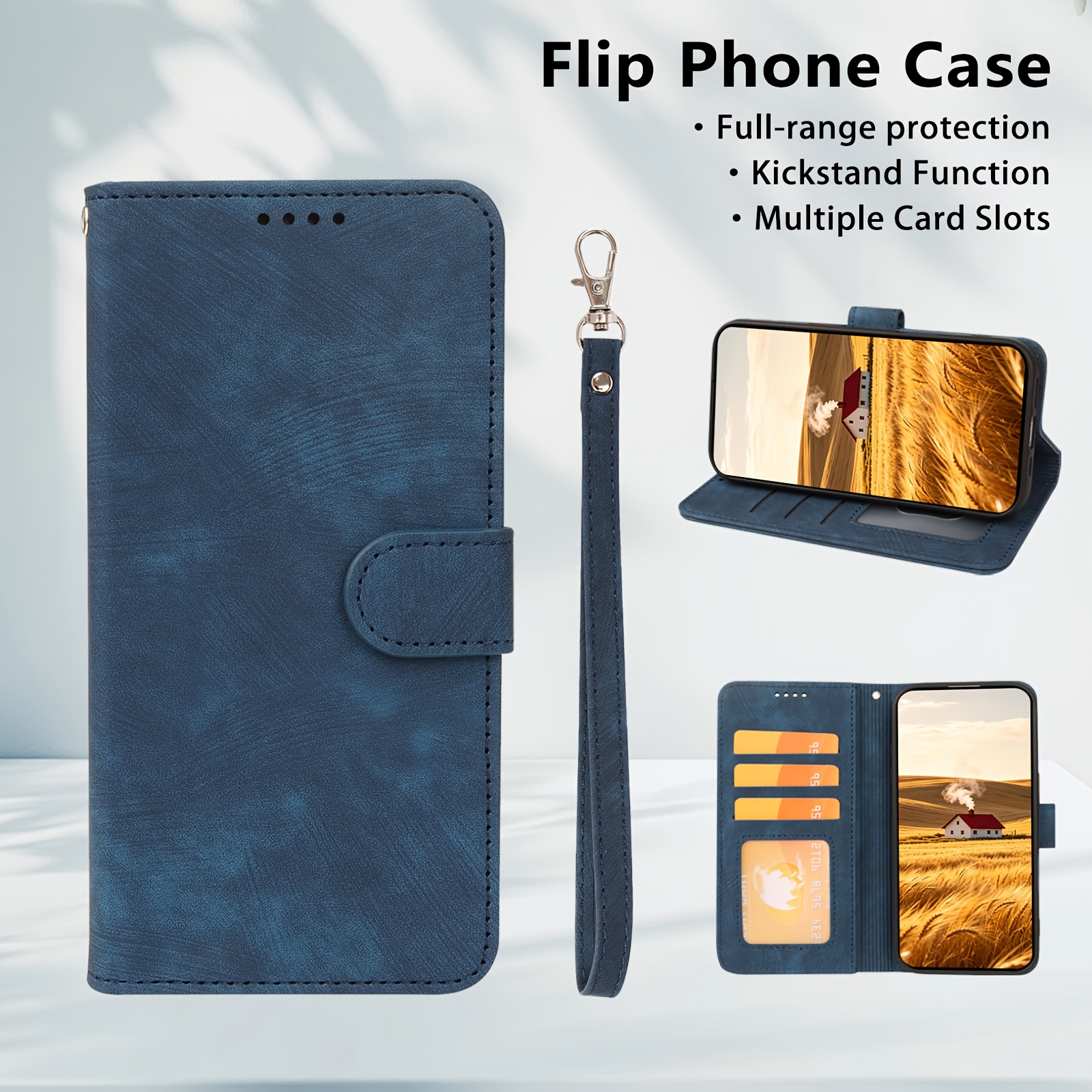TEMU Phone Case - [compatible With For Redmi Wallet Case] For Redmi 14c 4g/poco C75, Mobile Phone Cover, Sleek Wallet Phone Cases: Protective With