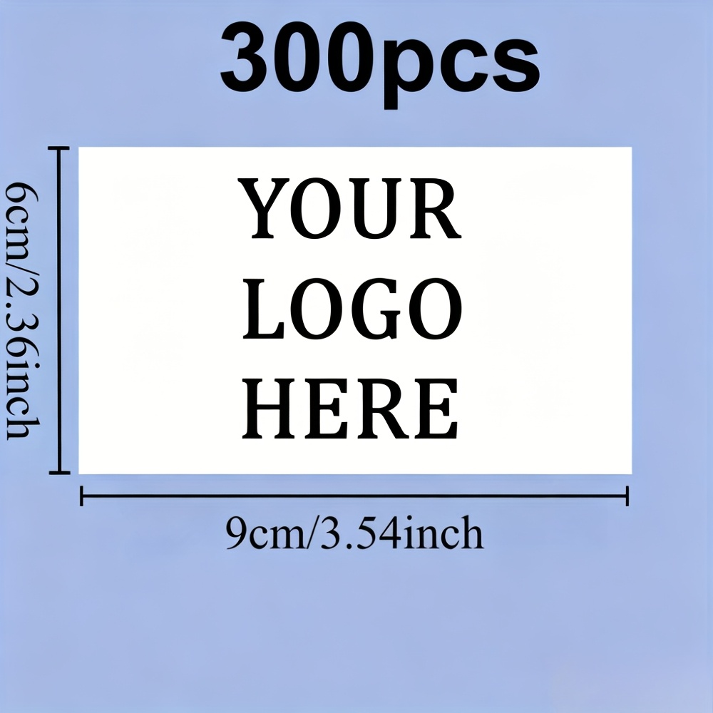 TEMU Personalized Custom 2*5/3*5/3*6/4*6/4*9/6*9cm, 30/50/100/200/300pcs Rectangular Stickers, And White Background Label Stickers - Self- Personal,