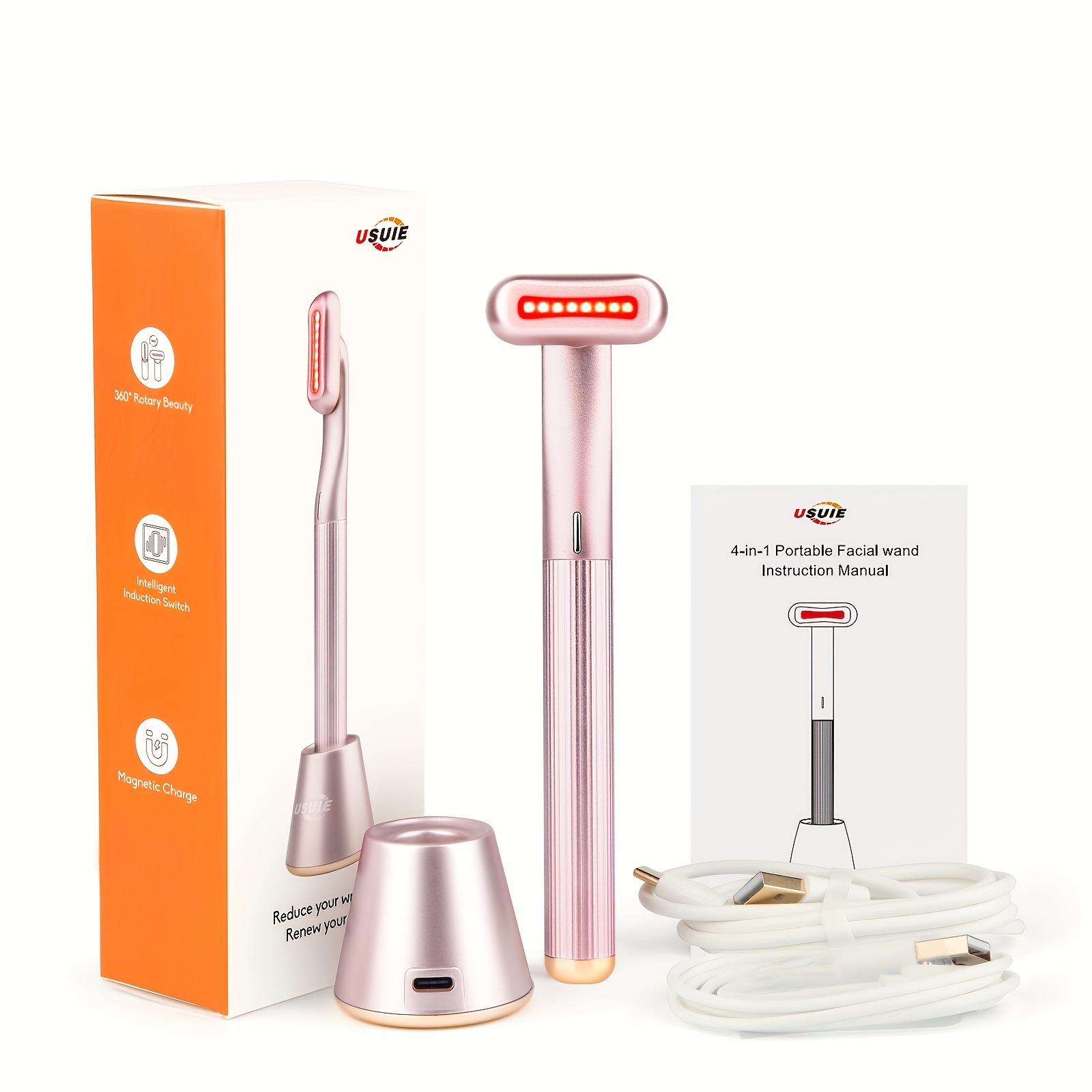 TEMU Day Gift To Protect Skin, Valentine's Therapy Skin Care And Beauty Instrument, With Light And Massage Function To Enhance The Effect Of Skin Care Products Of Sai Valentine's Day For Sweetheart