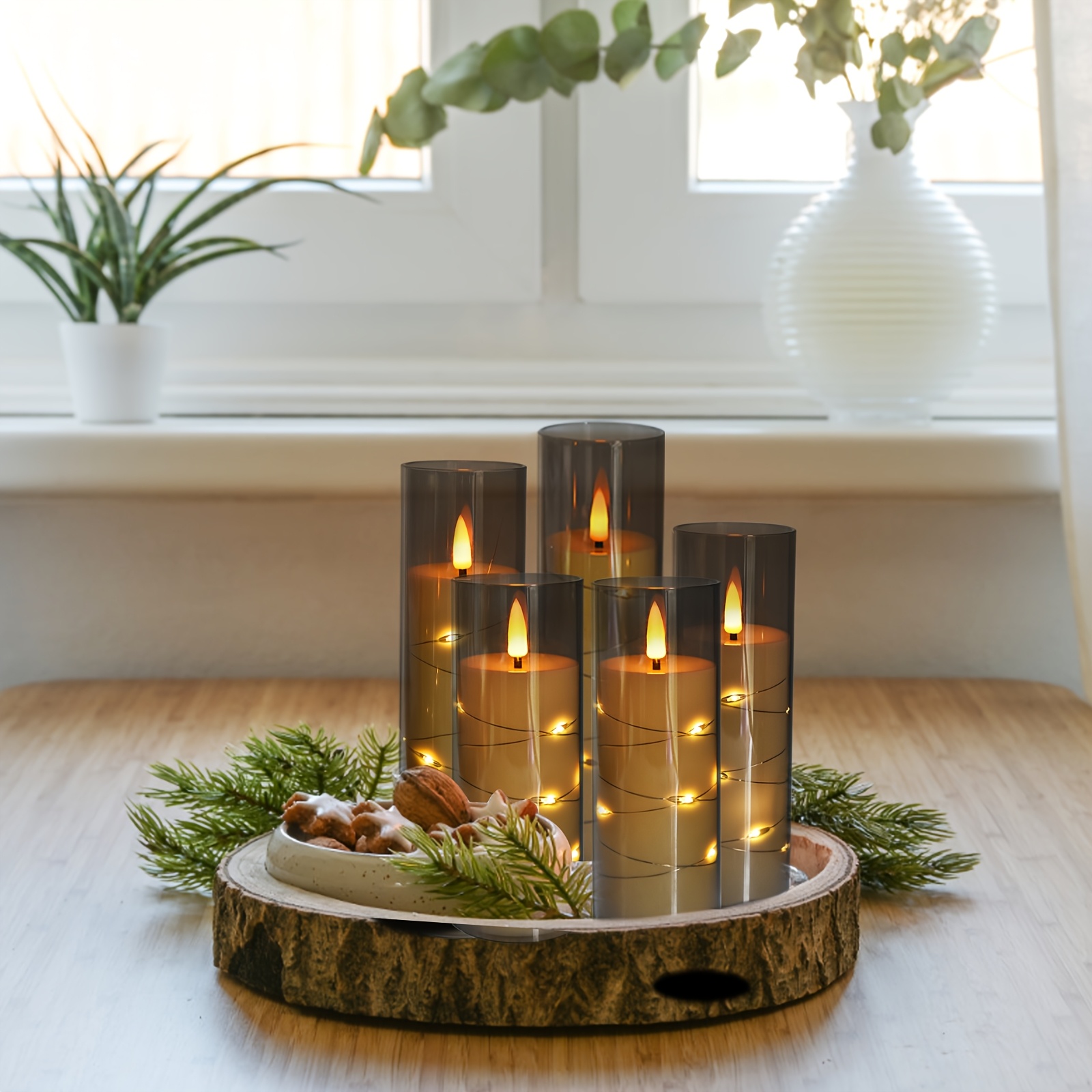 Flikkerende Vlamloze LED Kaarsen met Afstandsbediening en Timer,