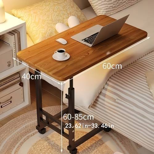 adjustable height laptop desk with wheels portable modern metal frame computer table ergonomic bedside sofa workstation for home office dorm living saving design laptop desk adjustable height dorm room furniture contemporary furniture sturdy construction