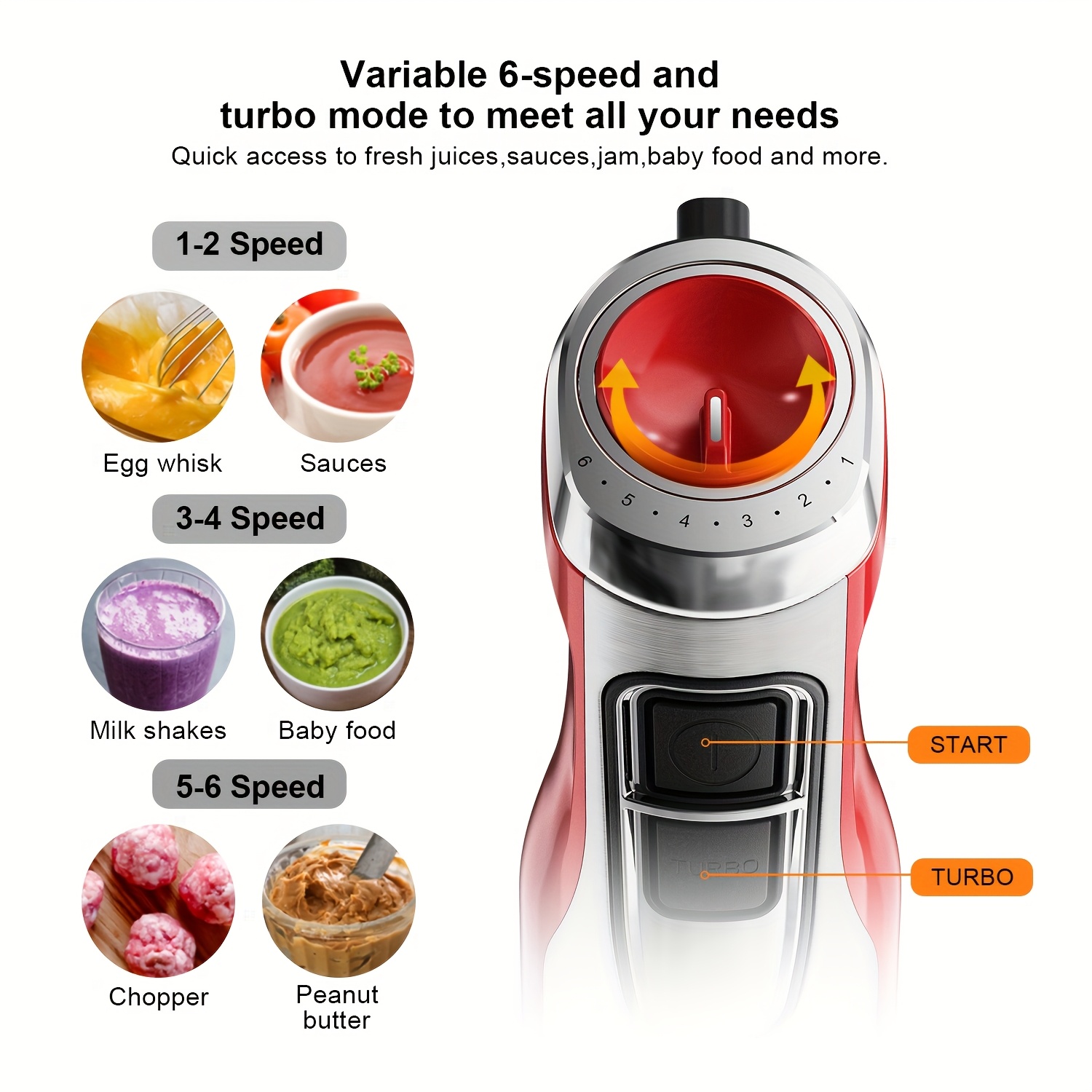 4 in 1 high power 1200w   hand stick blender with chopper smoothie cup stainless steel ice   eu plug 410 stainless steel Product details 6