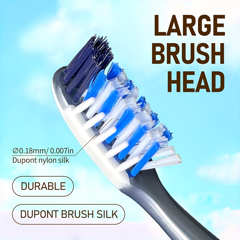 Medium Hardness Bristles Manual Toothbrush with Gum Massage for Deep Cleaning