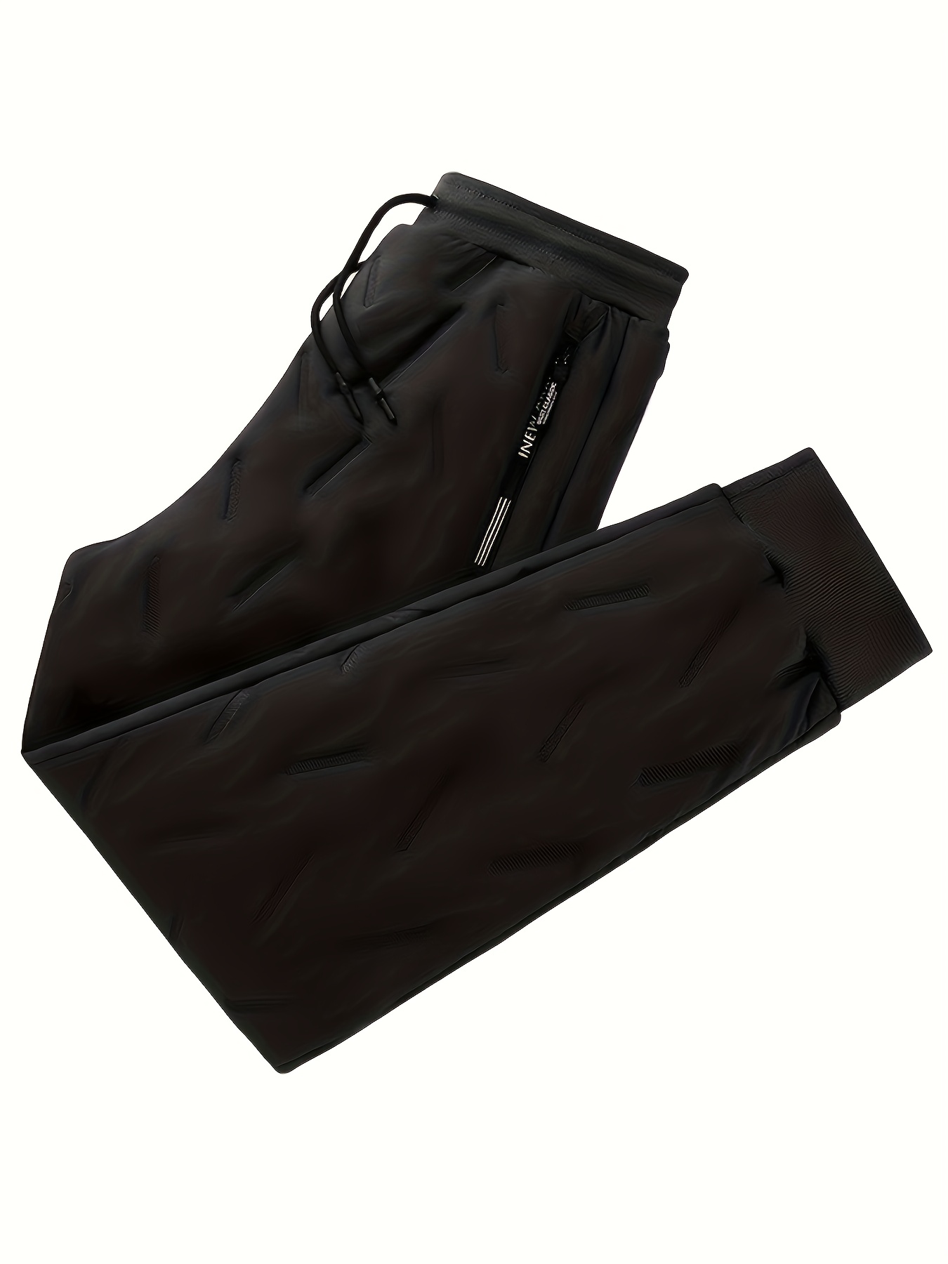 2pcs Men's Winter Lined Outdoor Ski Pants with Zipper Pockets