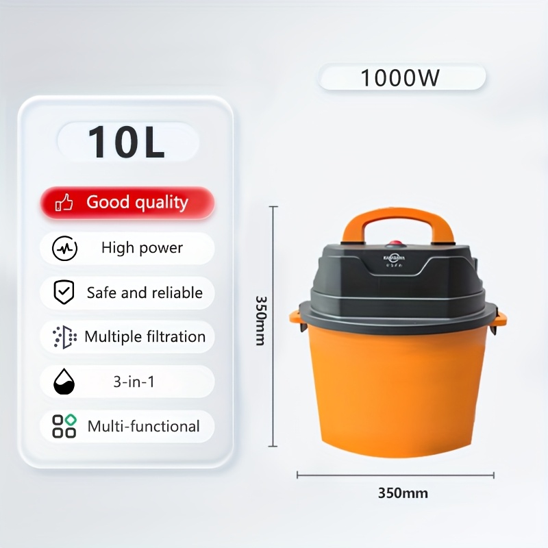 TEMU Multi Purpose 10l/15l Vacuum Cleaner For Wet Dry Floor Cleaning At Home, Portable Vacuum Cleaner, Vacuum Cleaner For Home Heavy Duty, Vacuum