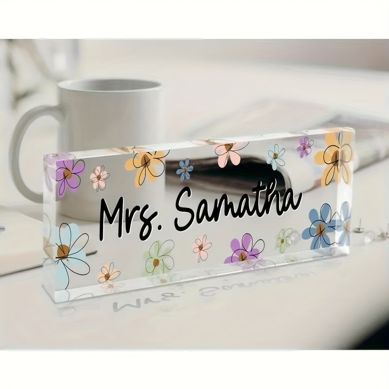 

Custom Acrylic Desk Name Plaque - Personalized Office Decor, Ideal Gift For Bosses, Teachers, , Doctors & Colleagues - Housewarming, Christmas, Thanksgiving, Office Decor, Colleagues