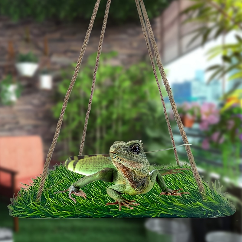Reptile Hammock Swing Hanging Bed with PP Grass Pad