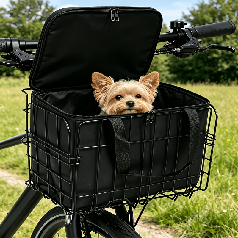 TEMU 取り外し可能な自転車ナーバッグ（金属製バなし）、ポータブル手持ち多目的収納トート、大人用自転車・電動スクーター・ペットケージ・食料品用、サやペット愛好家への世界中のホリデーギフトに最適