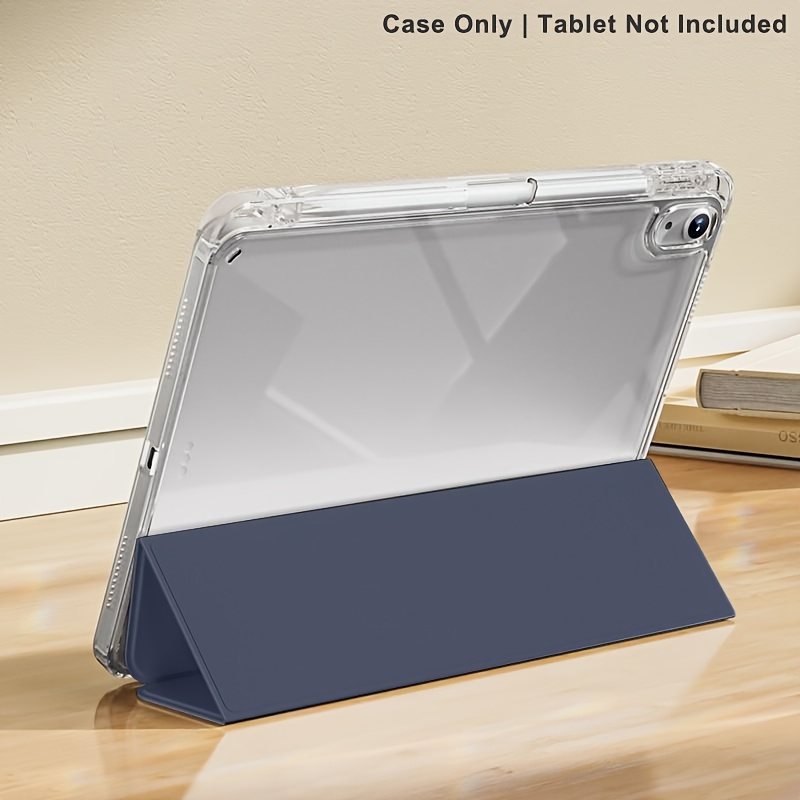 TEMU Clear Crystal Protective Case With Pen Slot For Ipad 10th 11th Gen (a16) 2025 2022 10.9'' 11'' Faux Leather Flip Magnetic Stand Case Auto Wake